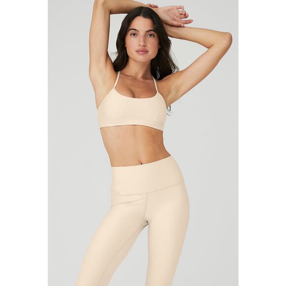 Alo Set Intrigue bra M airlift leggings S light cream - Picture 1 of 12